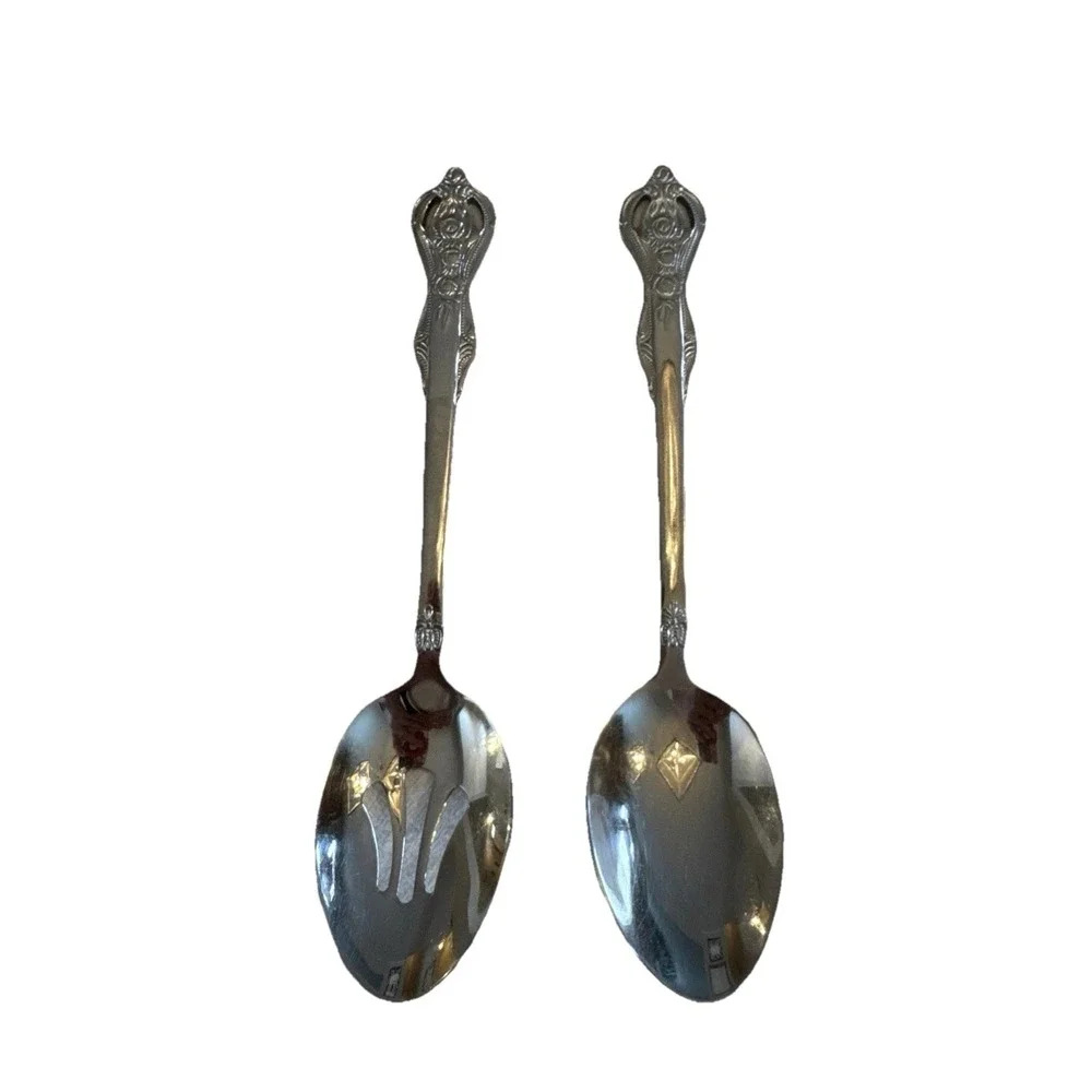 Heritage Mint LTD 2 pc Serving Flatware 18/10‎ Royal Alister Spoons